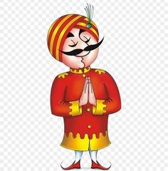 a cartoon character with a moustache on his face, wearing a red and yellow outfit