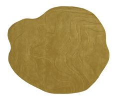 a round rug with wavy lines in gold color on a white background for use as a design element