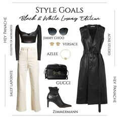 Style Goals | Luxury Fashion | Black & White Edition Fashion goals met with #gucci #acnestudio #versace #jimmychoo #giuseppedimorabito Acne Studio, Academia Style, Fashion Goals, Style Goals, Fashion Black, Fall Looks, Minimalist Fashion