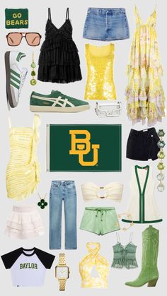 #baylor #gameday #outfitinspo Baylor University, Concert Fits, Outfit Inspo