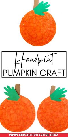 paper plate pumpkin craft for kids to make