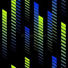 an abstract background with lines in blue, green and yellow colors on a black background