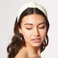 Lele Sadoughi HEADBANDS ONE SIZE / IVORY IVORY WOVEN HEADBAND Wedding Hairstyles Medium Length, Woven Headband, Trademark Logo, 2024 Outfits, Wedding Hairstyles With Veil, Long Hair Wedding Styles, Lele Sadoughi, Long Hair Updo, Outdoor Photoshoot