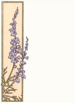 a drawing of purple flowers on a white background