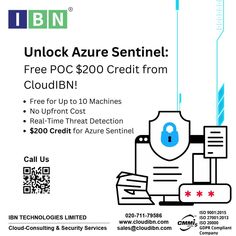 Unlock the power of Azure Sentinel with CloudIBN's free POC offer! Get started today with up to $200 in credits to elevate your security without any upfront cost. Visit Us- https://www.cloudibn.com/azure-security-services/ #poc #azure #azuresentinel #cybersecurity #cybersecurityservices #cloudibn Get Started