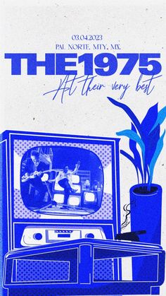 an advertisement for the 1970 television show after every beat, with a tv and potted plant