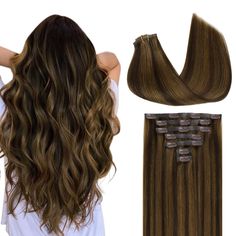 PRICES MAY VARY. Smooth Real Human Hair: Luxurious, genuine human hair extensions designed for heat styling and long-lasting wear. Silky and tangle resistant, they blend seamlessly with your hair, providing exceptional comfort and a confidence boost with every use High Quality Clips, Quick to Wear: Slim, silicone backed clips with a PU design make our extensions invisible, comfortable, and lightweight. Securely stitched and cushioned, they protect your scalp and hair. Easy to apply, perfect for Hair Extensions Clip, Real Human Hair Extensions, Extension Designs, Natural Human Hair, Remy Human Hair Extensions, Clip In Hair, Clip In Extensions, Real Human Hair, Wig Accessories