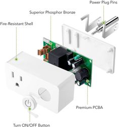 an electrical device with instructions on how to wire it and where to put the plugs