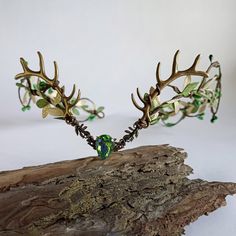 Fairy Crown With Antlers Elf Crown Antlers Woodland Elven Tiara Druid Crown Elf Circlet With Horns Elvish Circlet - Etsy Diy Druid Costume, Druid Crown, Elf Circlet, Forest Moodboard, Druid Costume, Elf Crown, Elven Crown, Elven Tiara