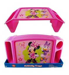 minnie mouse activity tray in pink