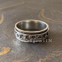 Spinning Rings, Worry Ring, Star And Moon, Fidget Rings, Silver Spinner Rings, Dope Jewelry, Yoga Jewelry, Funky Jewelry, Spinner Ring