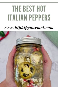 the best hot italian peppers in a mason jar