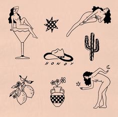 an image of women in the desert with cactus and cacti on it's back