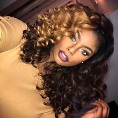 How GORGEOUS is this color and style done by @Deanna.Nycole using hair from @SoGlamHairCo Get the look by heading over to SoGlamHair.Com and use code "SoGlamHair" for $$ off #voiceofhair #vohpp #voiceofhair.com Curly Weave Hairstyles, Weave Styles, Winter Hair Color, Hair Laid, Hair Life, Hair Weave, Winter Hairstyles, Love Hair