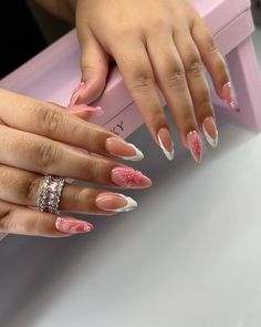 #nails #naildesign #extensions #nailart #naildesign #nailartideas #explore #fyp Cute Pink Nail Ideas, Pink Nail Ideas, Wow Nails, Hard Nails, Summer Toe Nails, Swarovski Nails, Casual Nails, Simple Acrylic Nails