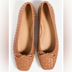 Madewell The Anelise Ballet Flats Leather Size 10 Brand New In Box, Only Tried On! Brown Summer Office Flats, Madewell Shoes, Flat Shoes Women, Ballet Flats, Loafer Flats, Madewell, Loafers, Ballet, Size 10