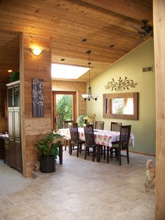 the dining room is clean and ready for us to eat