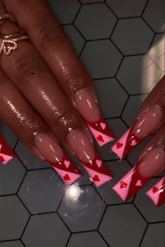 Short Nails Ideas Valentines Day, Rose Valentines Nails, Simple Valentines Nails 2024, Dope Nail Designs Valentines Day, Valentine Nail Designs 2024, Valentines Day Acrylic Nails Coffin, Vday Acrylic Nails, Valentine’s Day Nail Sets, Valentine’s Day Acrylics