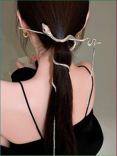 Chopstick Hairstyles, Hair Fall Oil, Hair Chopsticks, Chic Ponytail, Snake Hair, Extreme Hair Growth, Chopstick Hair, Diamond Hair, Luxury Hair Accessories