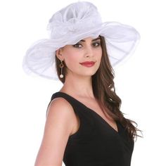 New Product *Material: Organza. 100% Polyester *This Fabulous Wide Brim Hat Has A Brim That Is 4.7 Inchs All The Way Around,Fit For Head Circumference 21.26 Inch~22.83 Inch. One Size Fits Most *Double Layer Design: Organza And Gauze, Translucent,Suitable For Spring, Summer , Autumn. *Wear To Church, Twenty's Parties Or Gatsby Picnics.Fresh Adding In The Summer And Warming Keeping In The Late Autumn. Elegance And Royalty Added To You For All Seasons. *Elegant Women Sun Hat For Church / Kentucky Derby/Ascot Race/Cocktail Party / Wedding /Race Day Events/ Tea Party / Outing Travel /Shopping/Formal Church Wedding Dress, Girls Tea Party, Tea Party Dress, Late Autumn, Wide Brim Sun Hat