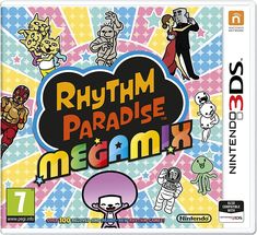 the gameboy's box art for rhythm paradise megamix