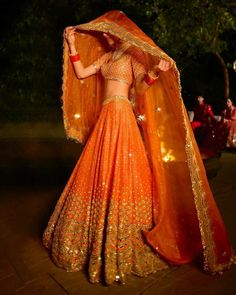 Bridal Lehenga Aesthetic, Abhinav Mishra Lehenga, Abhinav Mishra, Bridal Dresses Indian, Baju Kahwin, Orange Lehenga, Bride Indian, Bridal Lengha