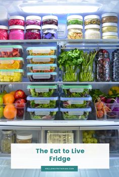 Tips to help you make your fridge a tool for healthy-eating success! Learn the 12 key items for your Eat to Live fridge and get free helpful printables! Nutritarian Diet, Whole Food Plant Based, Nutrition Quotes, Fitness Exercises, Eat To Live, Marie Kondo