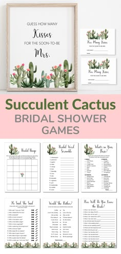 the succulent cactus bridal shower game