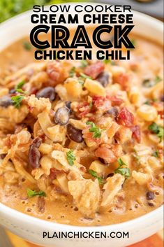 Chicken Cooker, Crockpot Dishes, Crock Pot Soup, Crock Pot Slow Cooker, Think Food, Crockpot Recipes Slow Cooker, Crock Pot Cooking, Chicken Chili, Slow Cooking