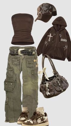 Y2k Outfits Women, Street Style Outfits Casual, Soft Grunge, Cute Summer Outfits, Edgy Outfits