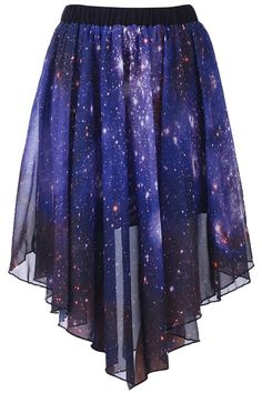 Starry Night Asymmetric Skirt; would also be awesome for a Doctor Who outfit. Doctor Who Outfits, Galaxy Skirt, Galaxy Outfit, Asymmetric Skirt, Galaxy Print, Asymmetrical Skirt, Cute Skirts, Lany, Fashion Sense