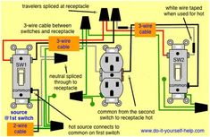 three way switch wiring diagram with two lights