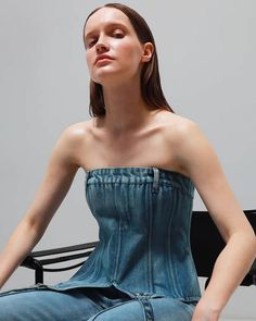 Chic Tops, Denim Corset, Chic Top, Levi Strauss & Co, Levi Strauss, 17th Century, Fashion Ideas, Cotton Twill, Sustainable Fashion