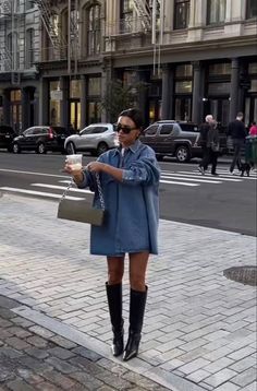 Fall Outfits Jeans Casual, Fall Outfits 2023 Street Style, Boots In The Summer Outfits, Fall Dallas Outfit, October Dinner Outfits, Wrap Dress And Boots Outfit, Fall Outfit Inspo 2023 Work, Spring 2024 Work Fashion, Outfit Inspo 2024 Spring