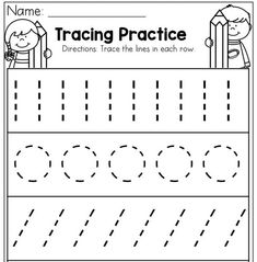 the worksheet for traceing practice with numbers and lines in each row, which includes