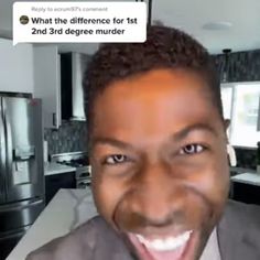 a man is smiling and looking at the camera with an instagram message above his head