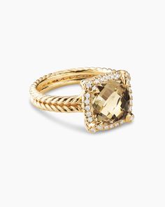 David Yurman | Chatelaine Pavé Bezel Ring in 18K Yellow Gold, 9mm David Yurman Ring, Buying Gold, Costume Rings, Bezel Ring, Ring Ideas, Chatelaine, Fine Rings, Gold Diamond Rings, David Yurman