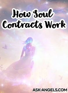 a woman in a white dress with the words how soul contacts work