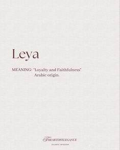 the front cover of leya meaning royalty and faithness, with an image of a woman