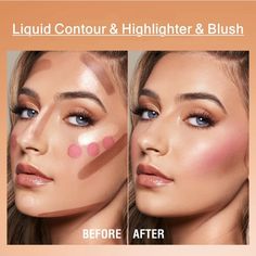 Stunning Liquid Pink Multifunctional Blush Long Lasting Eyeshadow And More Makeup Smudged Makeup, Blush Application, Tutorial Eyeliner, Contouring Makeup, Cream Bronzer, Wholesale Makeup, Too Faced Bronzer, How To Apply Blush, Cream Contour