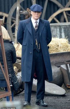 Peaky Blinders Coat, Wedding Sydney, Gatsby Outfit, Blue Three Piece Suit, Peaky Blinders Suit