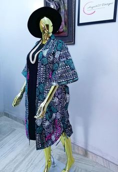 Adire Designs, Modern Kimono Fashion Outfits, Modern Kimono Fashion, African Print Kimono, Modern Kimono, African Fashion Women Clothing, African Fashion Women, African Clothing Styles, African Dresses