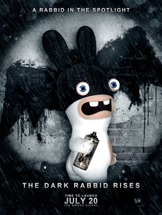 the dark rabbi rises movie poster with an evil rabbit holding a book in it's hands