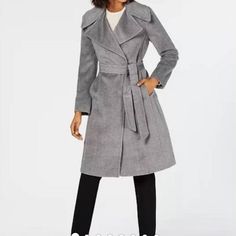 New Calvin Klein Wool Coat Size 4 With Tags. Calvin Klein Wrap Coat, Midi Skirt Spring, Wear To Work Dress, Maxi Coat, Spring Sweater, Wrap Coat, Plus Size Activewear, Trendy Plus Size, Womens Calvin Klein