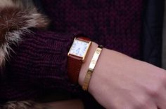 Oh good, even more things that I really want and can't afford. Awesome. Lux Watches, Cartier Tank Solo, Lock Bracelet, Cartier Love Ring, Tank Watch, Cartier Bracelet, Fur Sweater, Cartier Tank, Cartier Watch