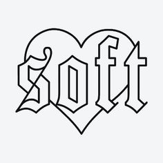 the word goth in a heart shaped font