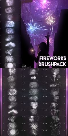 fireworks brushes pack for photoshopping and texturing with the effects of firework