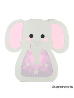 an elephant sticker with stars on it