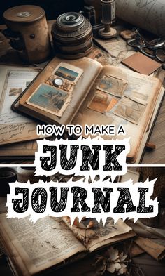 an open book with the title how to make a junk journal