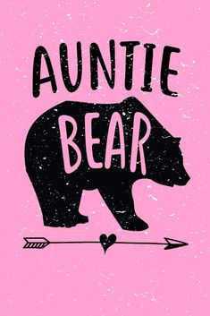 a bear with an arrow on it's back and the words, ` autie bear